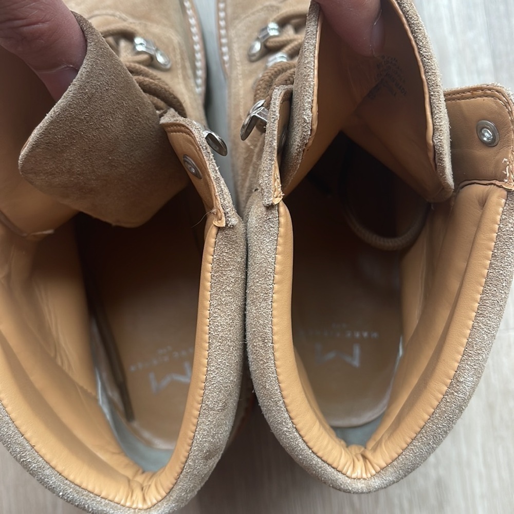 🎉Host pick🎉Marc Fisher Ltd Idaran Hiker Boot Light Cognac Suede Women’s 9.5 - Picture 8 of 13